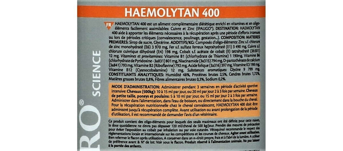 Equistro Haemolytan 400 Horse