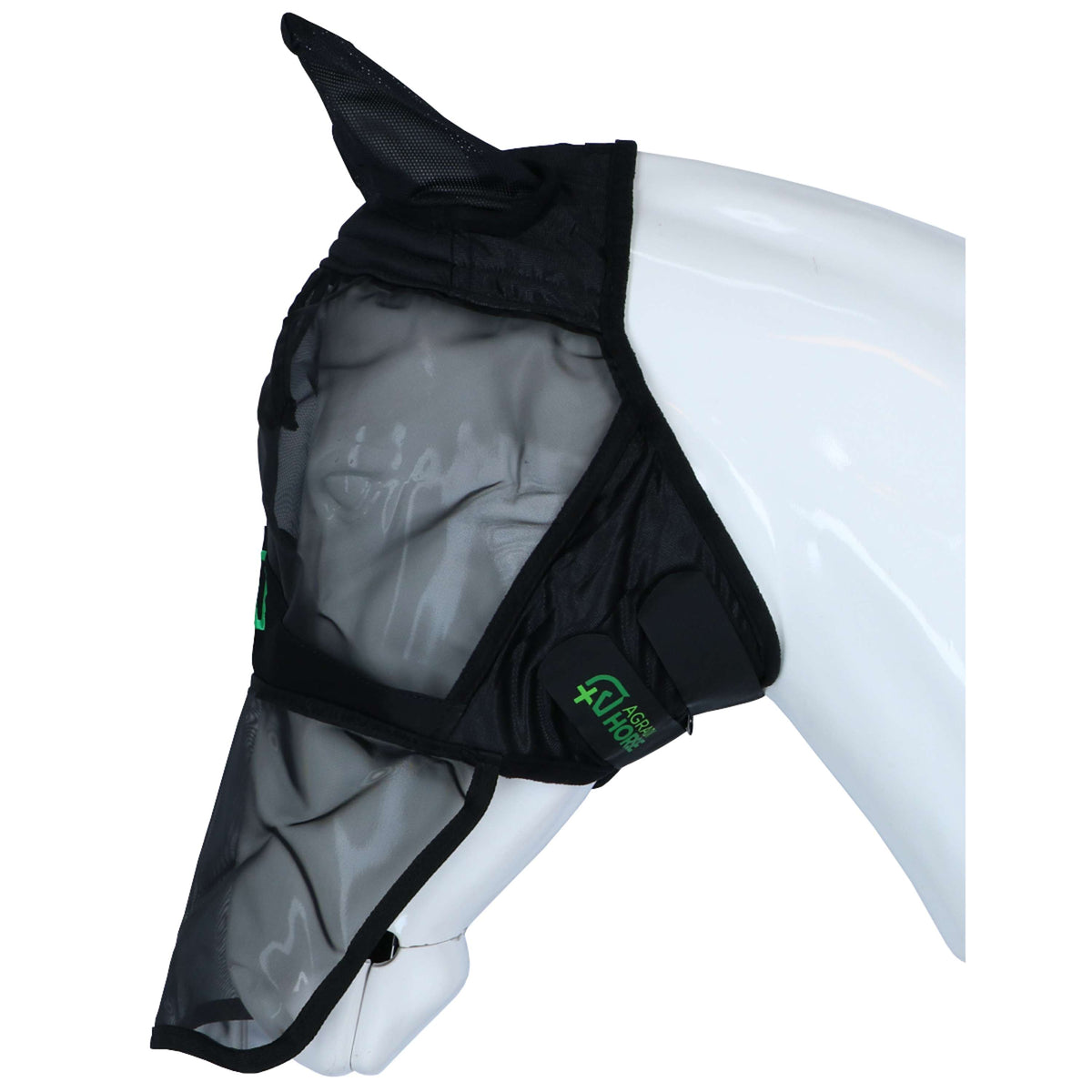 Agradi Horse Fly Mask Fine Mesh with Ears and Nose Black