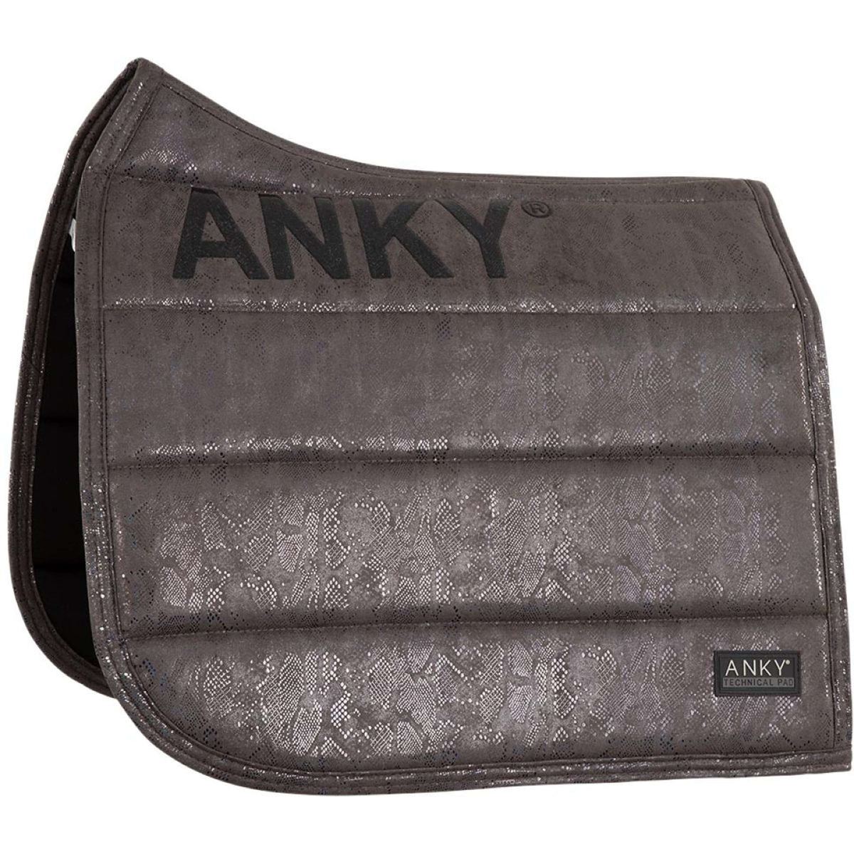 ANKY Saddlepad Suede Glitter Dressage Anthracite