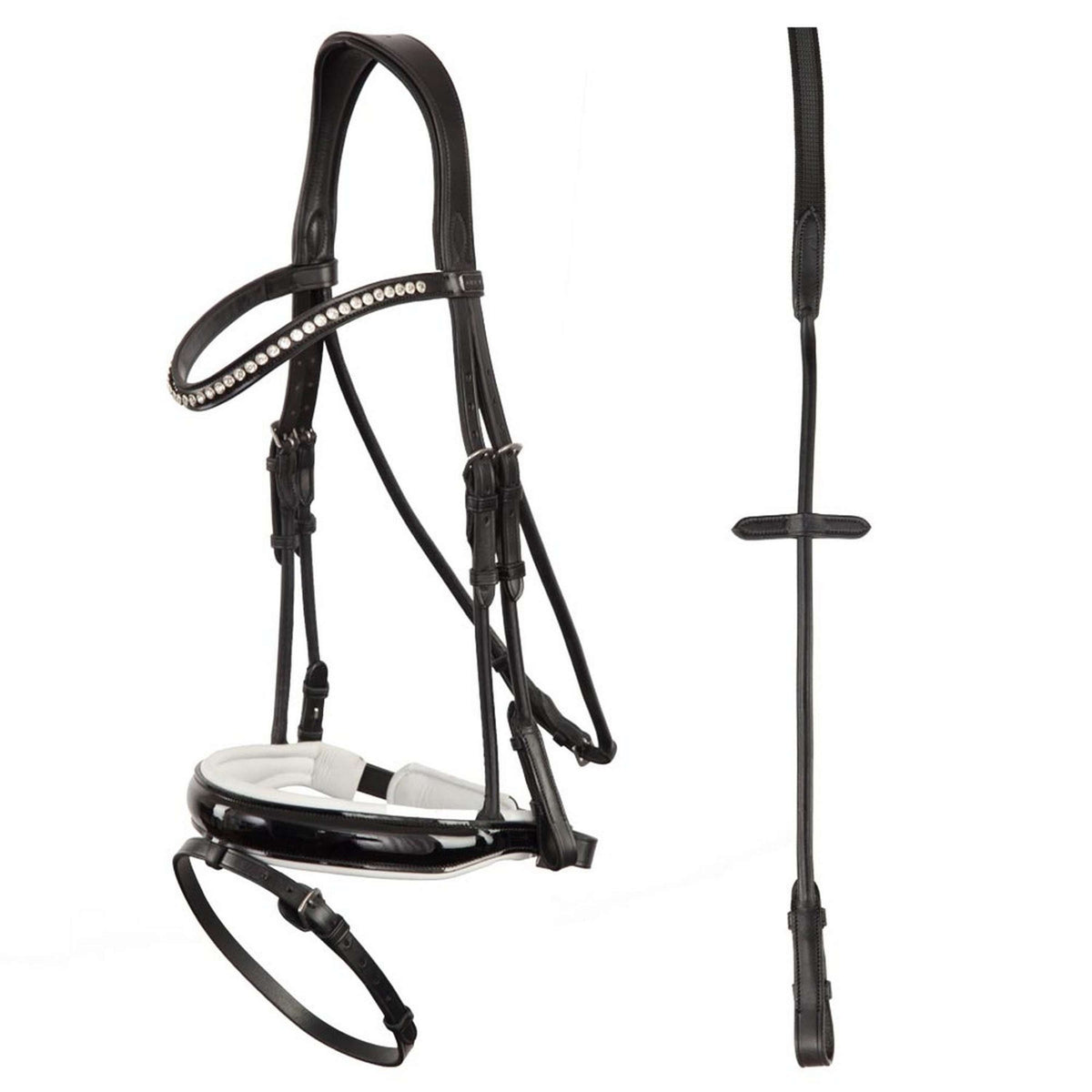 ANKY Bridle Anatomic Rounded Incl Reins Black/White