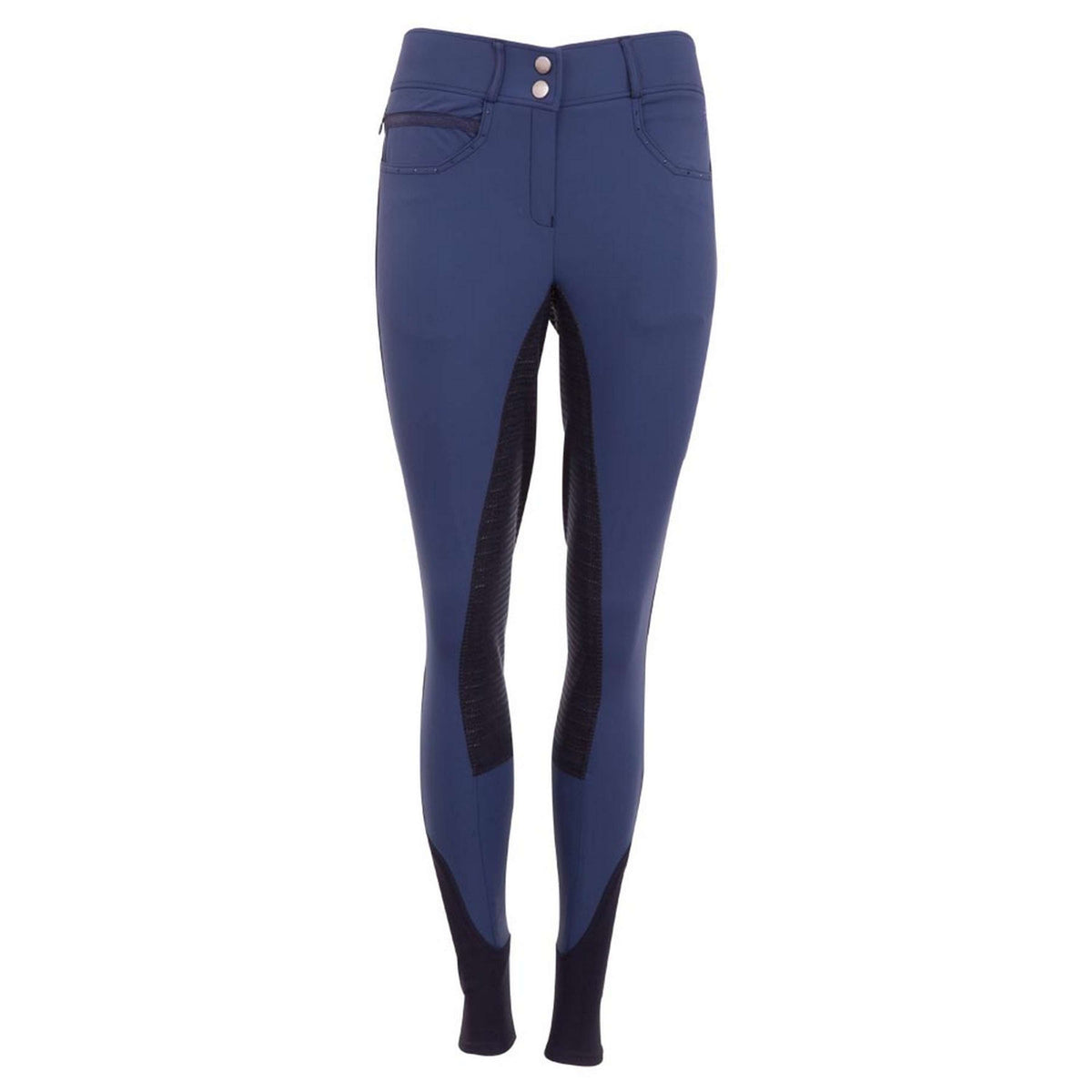 Anky Breeches Stone Taped Girls Full Leather Seat Navy