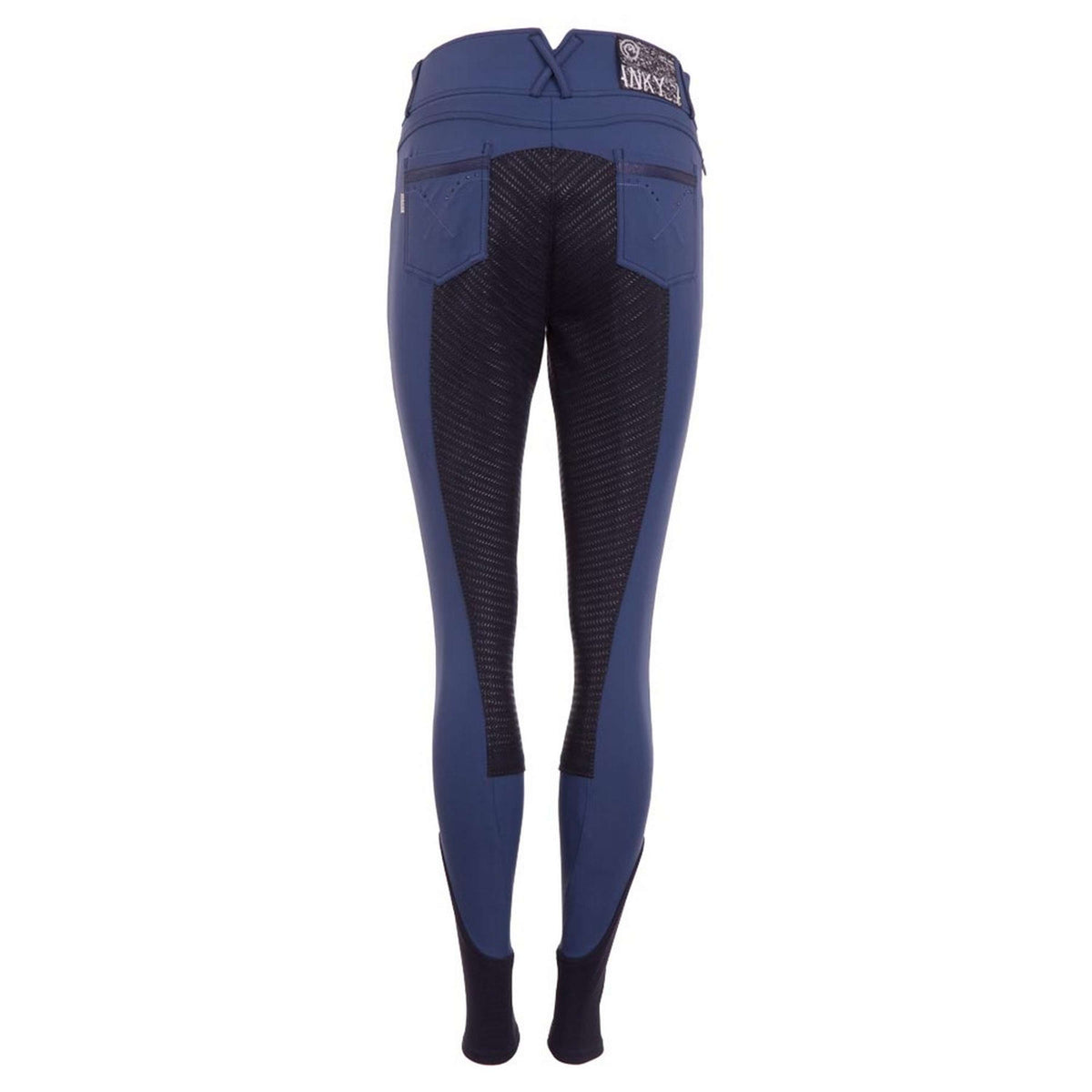 Anky Breeches Stone Taped Girls Full Leather Seat Navy