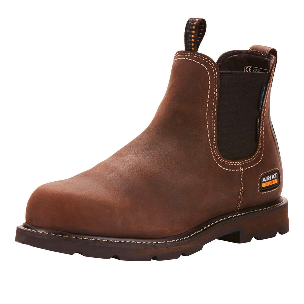 Ariat Jodhpurs Groundbreaker Chelsea Waterproof Steel Toe Brown