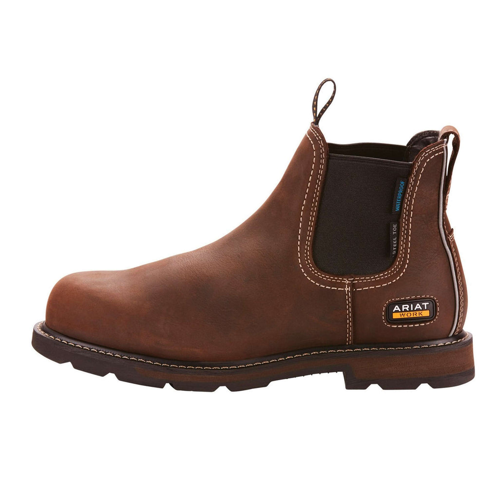 Ariat Jodhpurs Groundbreaker Chelsea Waterproof Steel Toe Brown