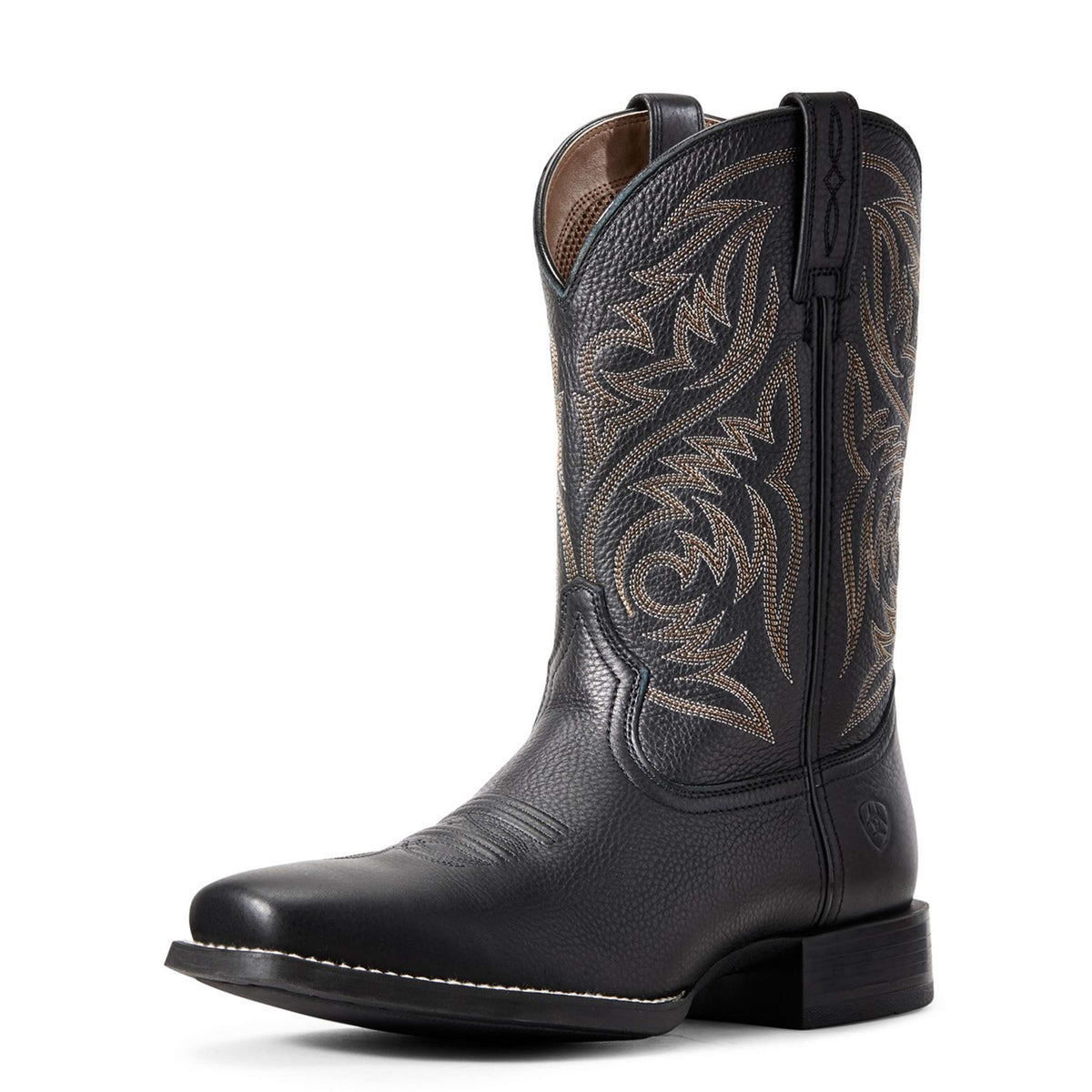 Ariat Westernboot Sports Herdsman Man's Black Deertan