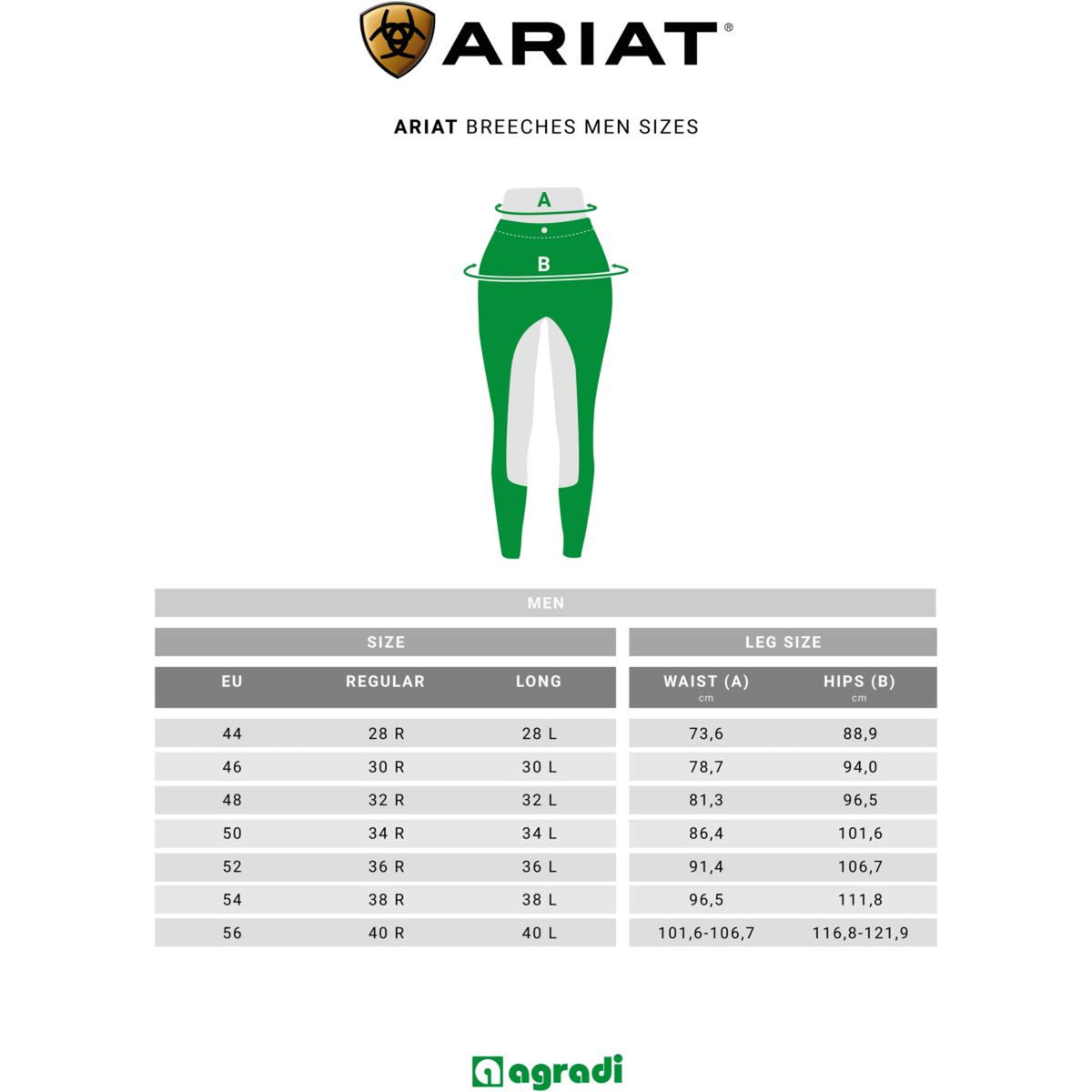 Ariat Breeches Tri Factor Grip Knee Patch Mens White