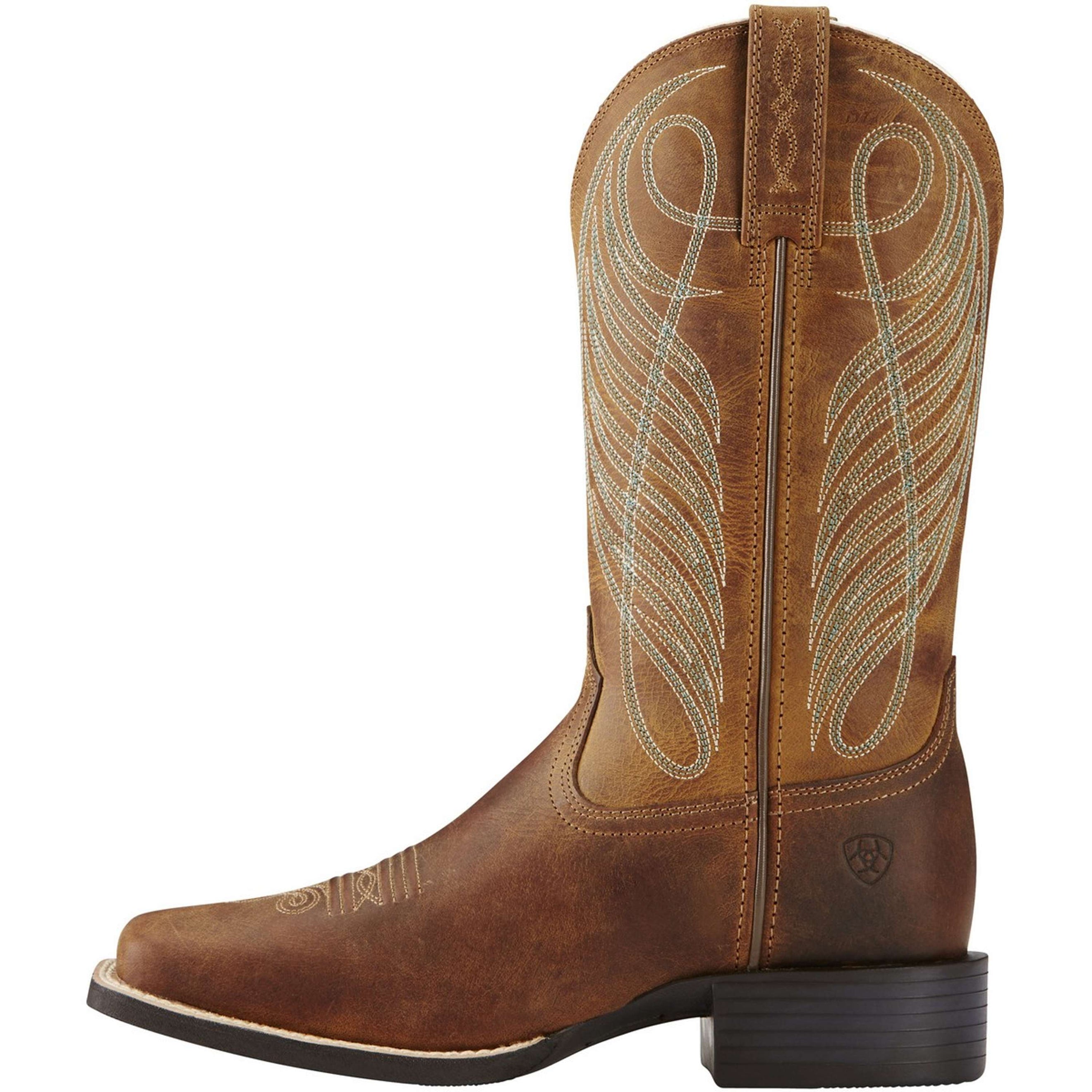 Ariat Western Round Up Wst B Powder Brown