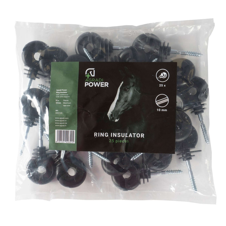 Agradi Power Ring Insulator Compact Continuous Sup. 25 Pieces Black