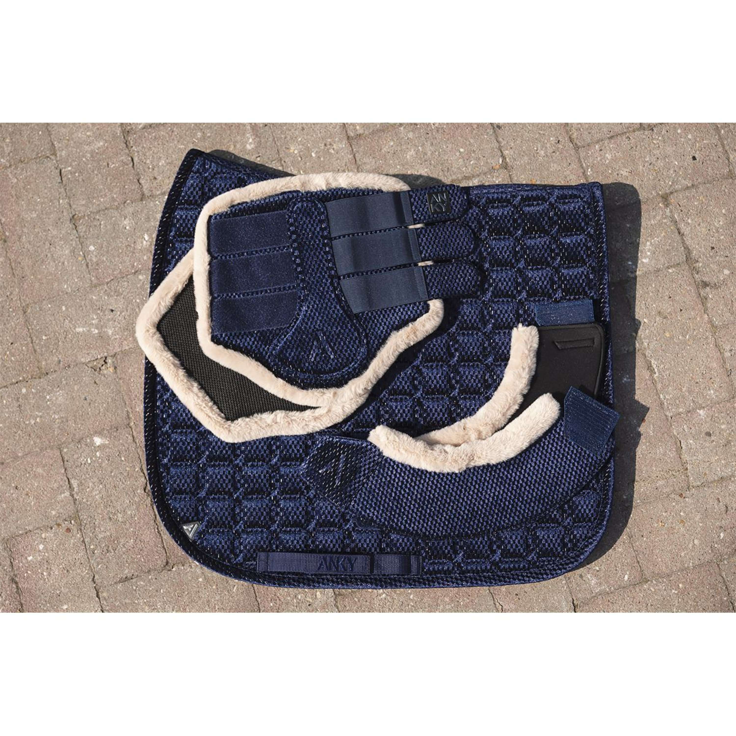 ANKY Saddlepad Check Velvet XB25003 Dressage Midnight Blue