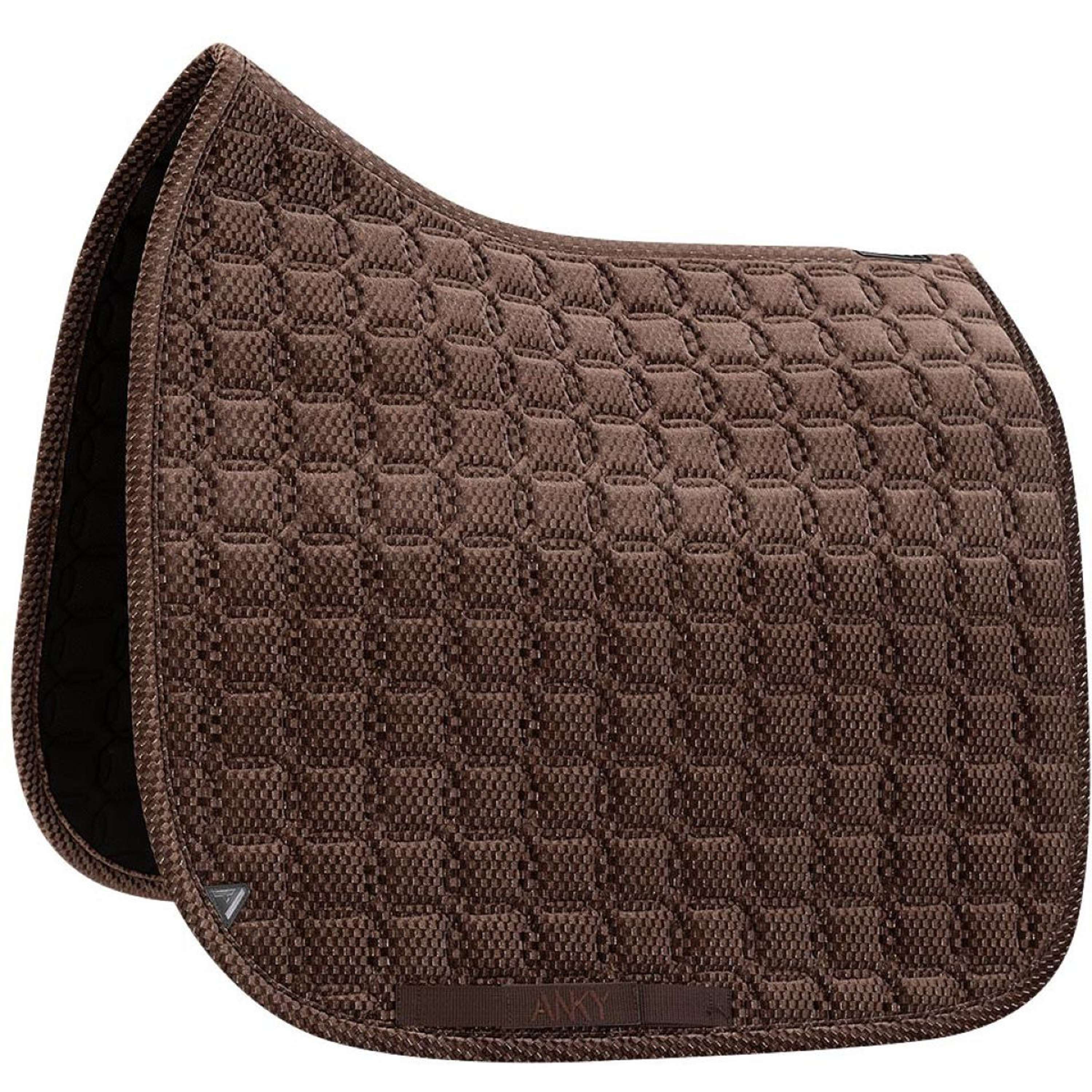 ANKY Saddlepad Check Velvet XB25003 Dressage Deep Taupe