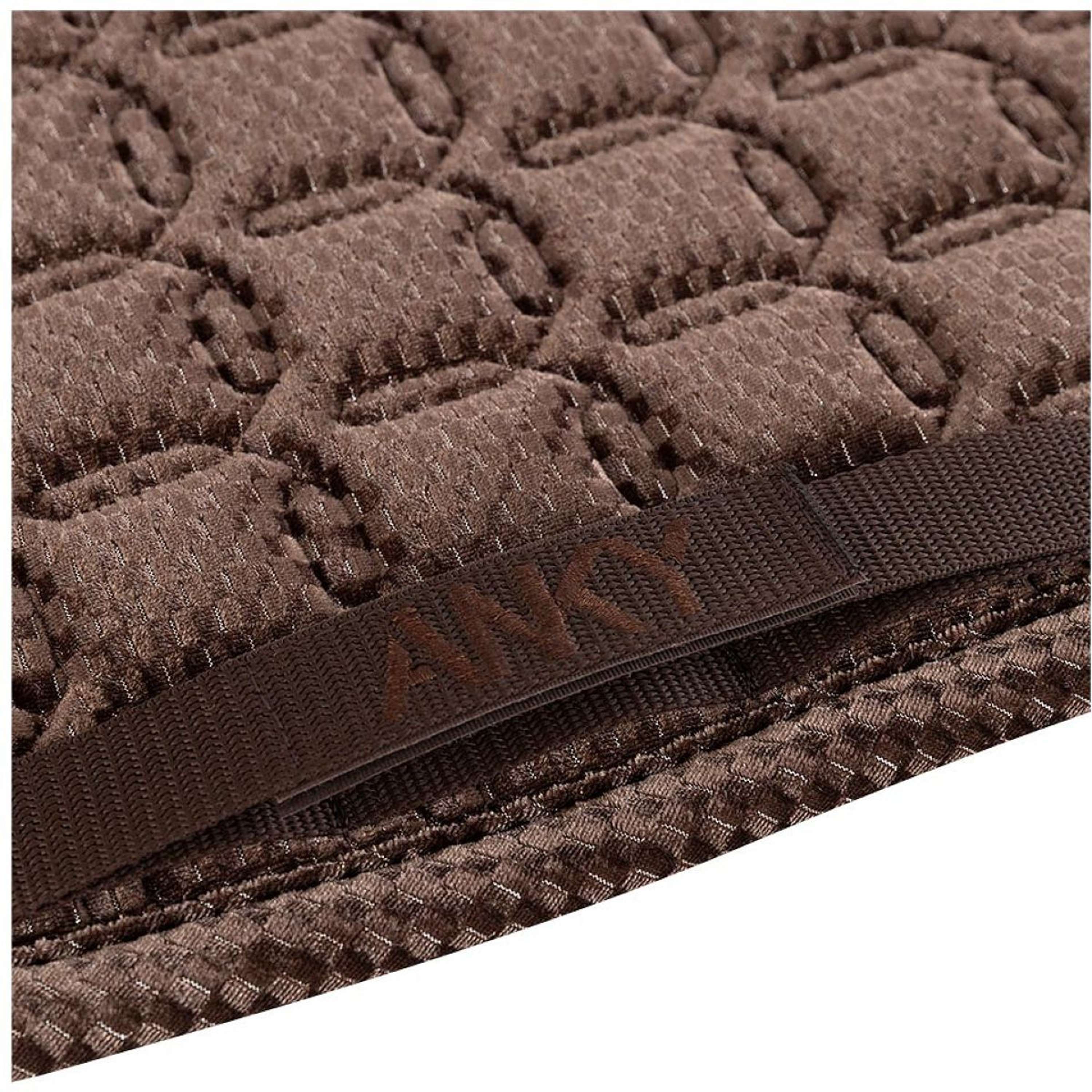 ANKY Saddlepad Check Velvet XB25003 Dressage Deep Taupe