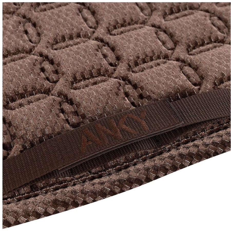 ANKY Saddlepad Check Velvet XB25003 Dressage Deep Taupe