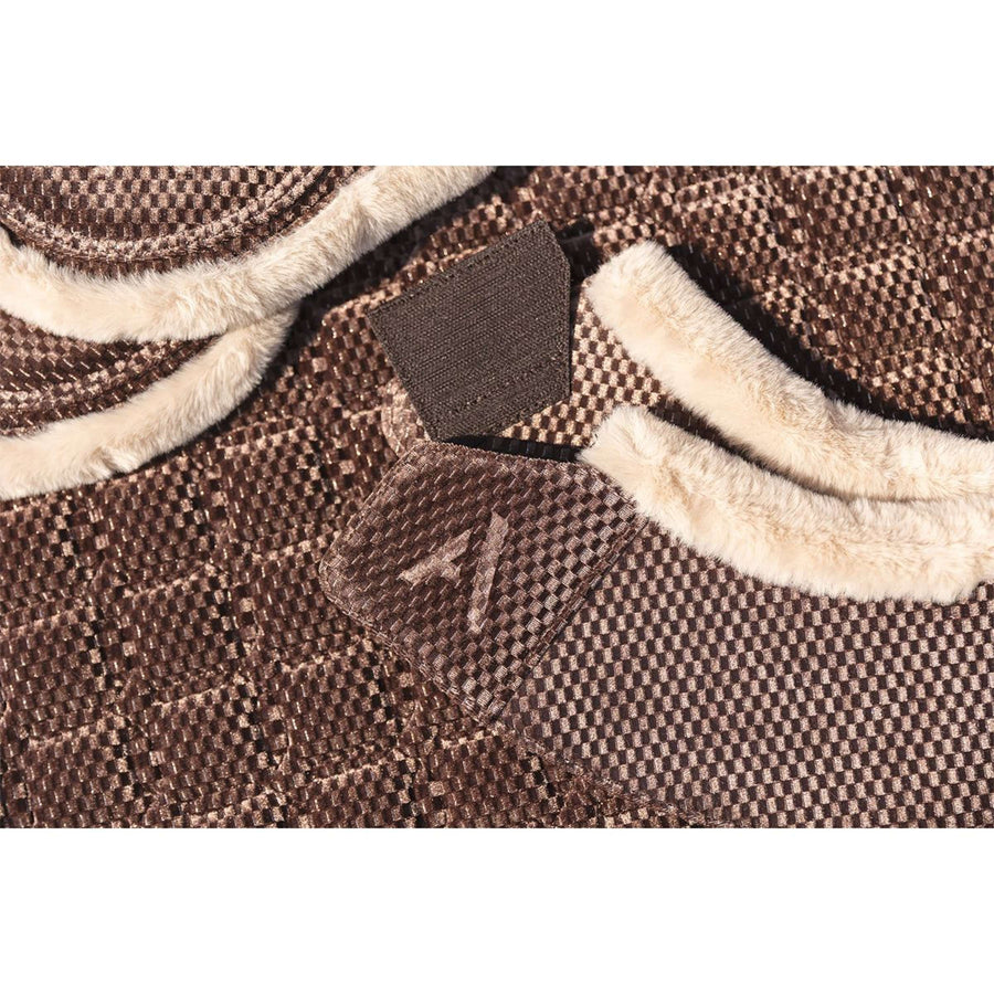 ANKY Bell Boots Check Velvet ATB25009 Deep Taupe