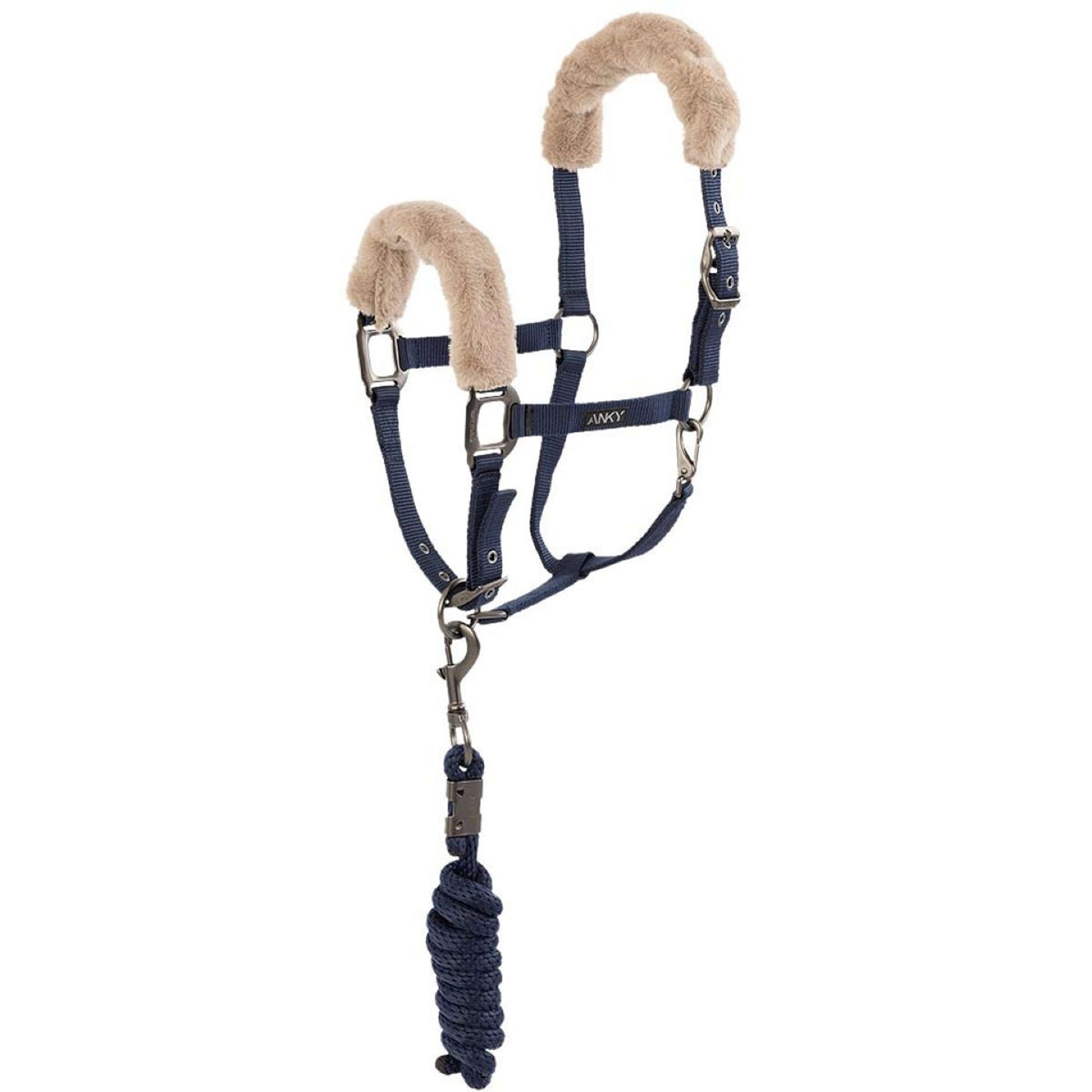 ANKY Head Collar Set Check Velvet ATH25002 Midnight Blue