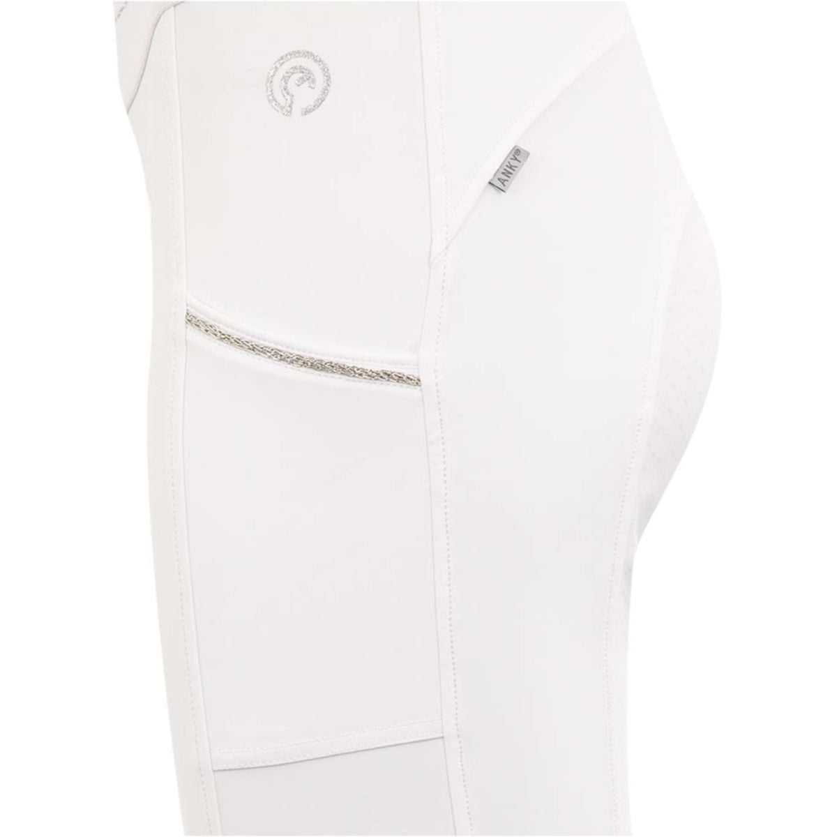 Anky Riding Legging Tournament Full Grip Ladies White