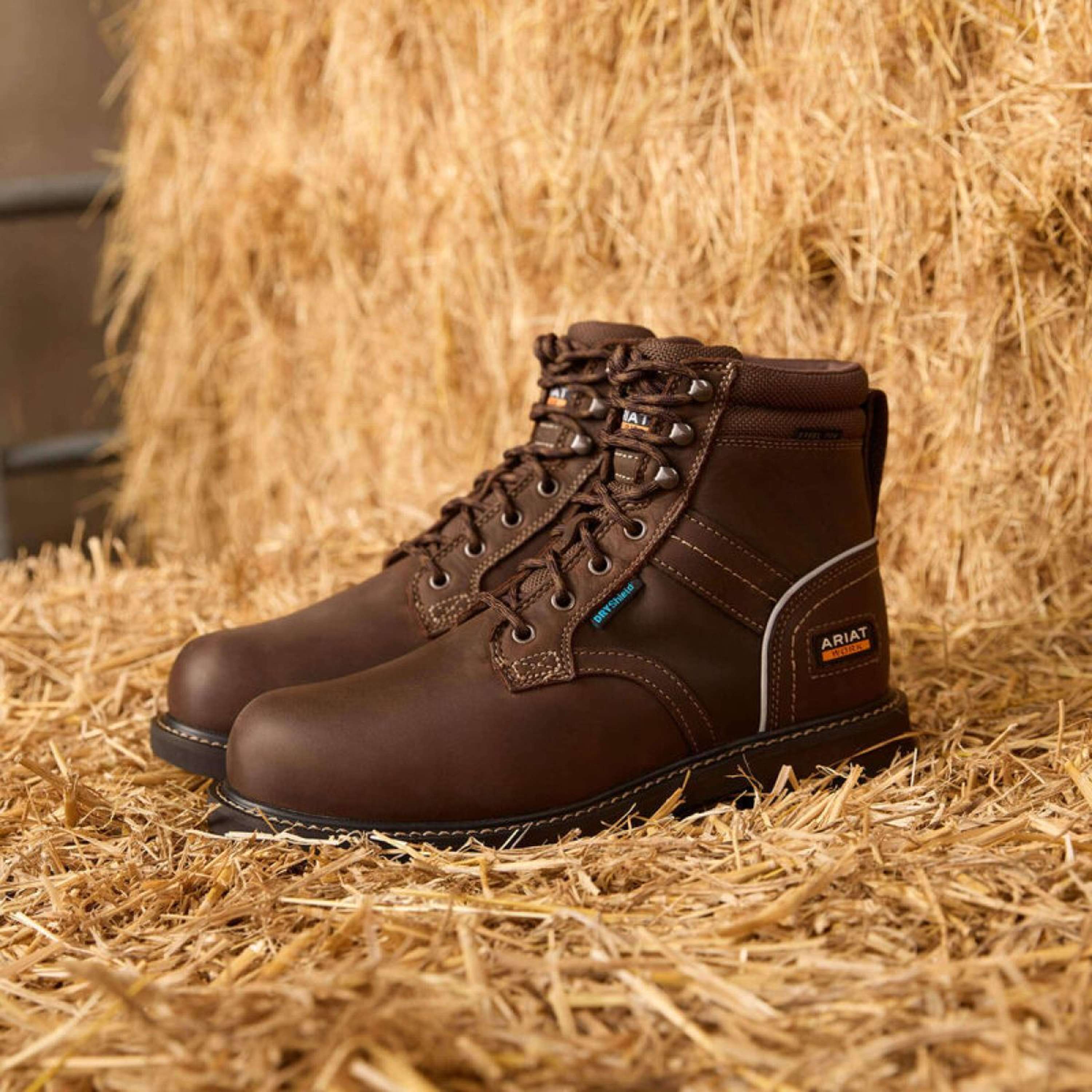 Ariat Outdoor shoes Groundbreaker Lace Steel Toe Waterproof Men Darkbrown