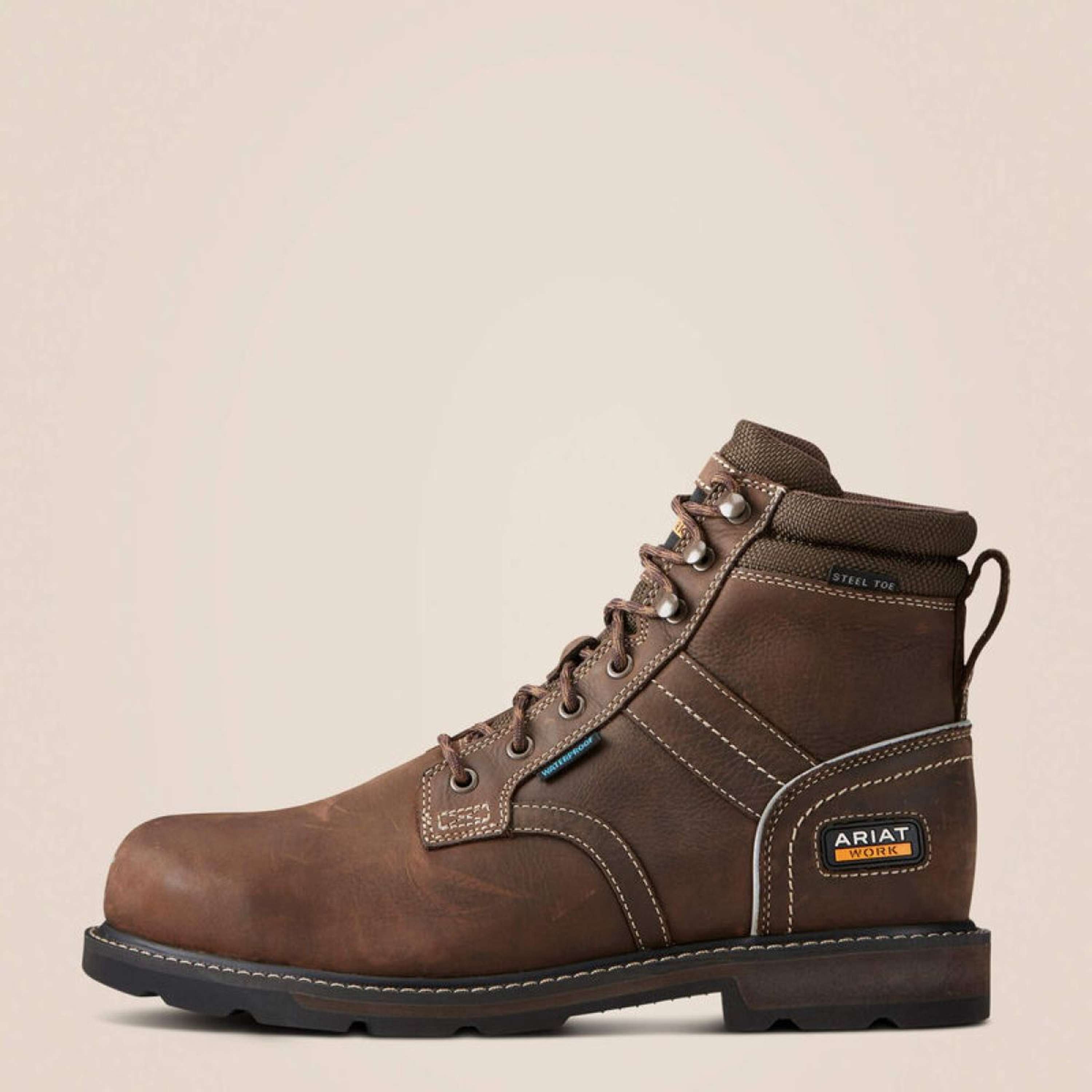 Ariat Outdoor shoes Groundbreaker Lace Steel Toe Waterproof Men Darkbrown