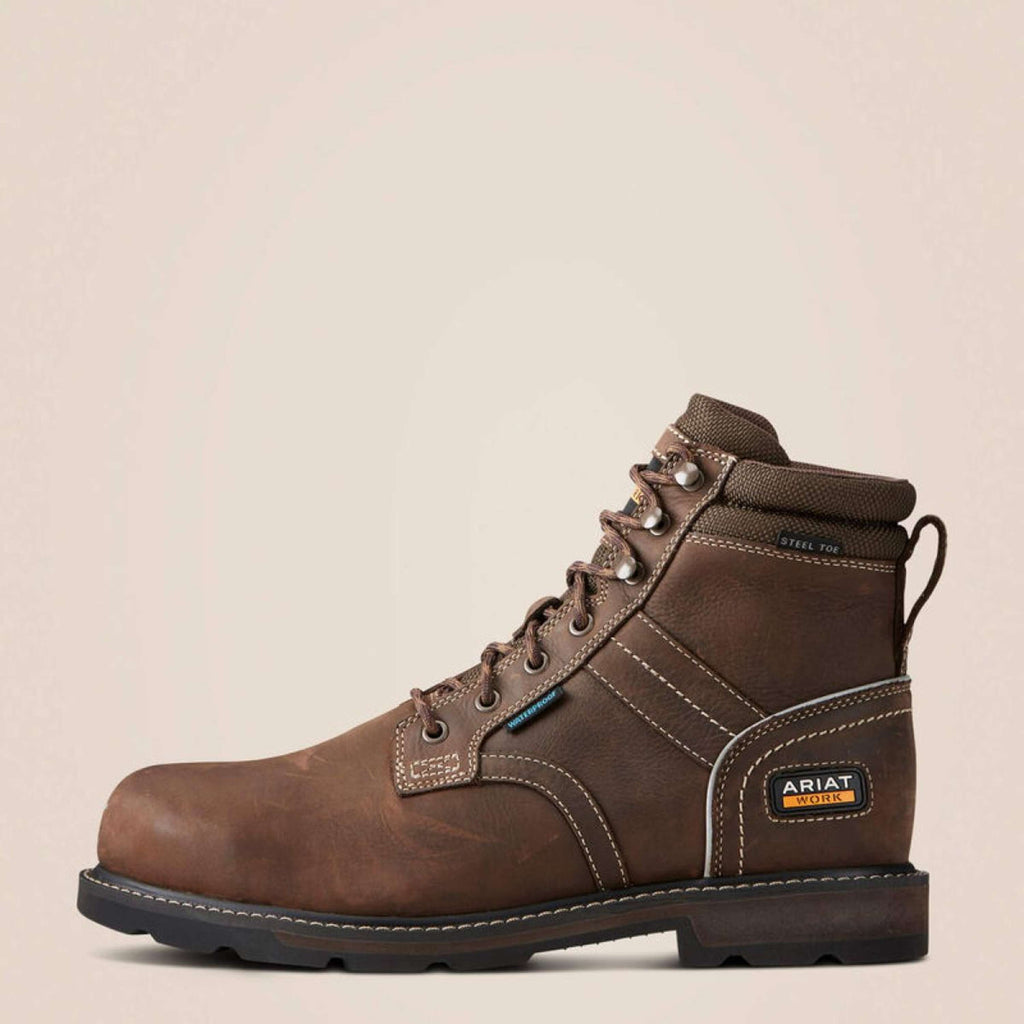 Ariat Outdoor shoes Groundbreaker Lace Steel Toe Waterproof Men Darkbrown