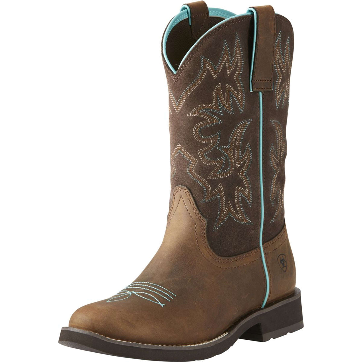 Ariat Western Boots Delilah Round Toe Distressed Brown