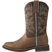 Ariat Western Boots Delilah Round Toe Distressed Brown