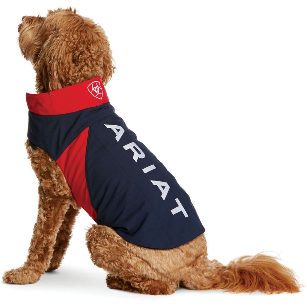 Ariat Dog Coat Team Softshell Blue red