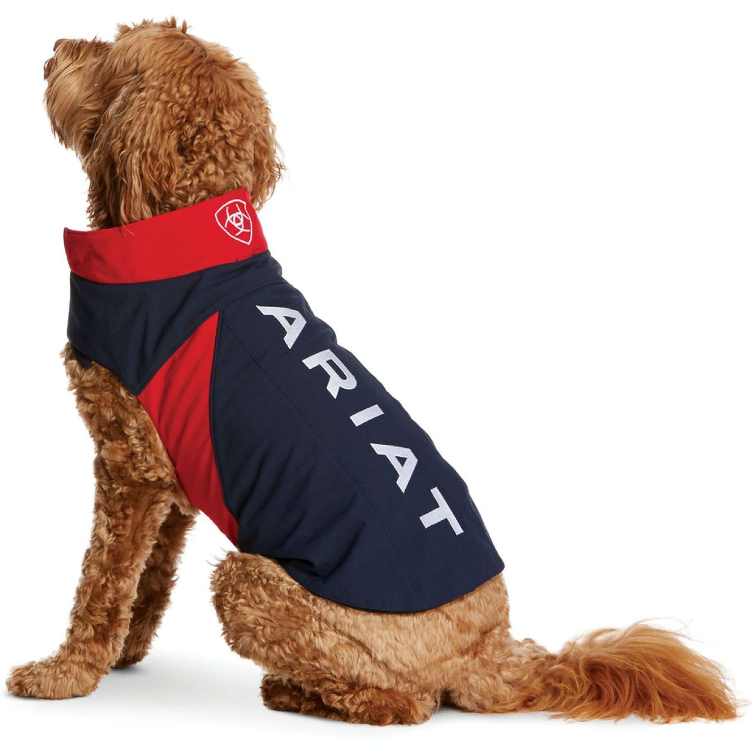 Ariat Dog Coat Team Softshell Blue red Ariat Dog Coat Team Softshell Blue red