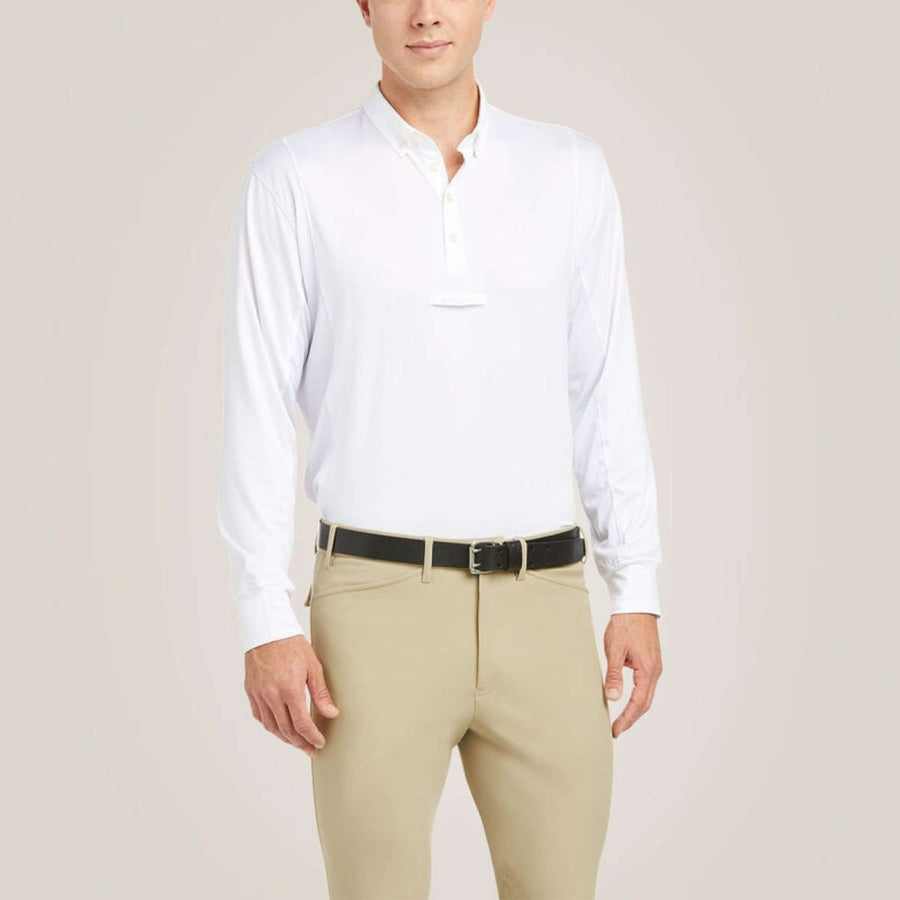 Ariat Competition Shirt Tek Long Sleeve Men White
