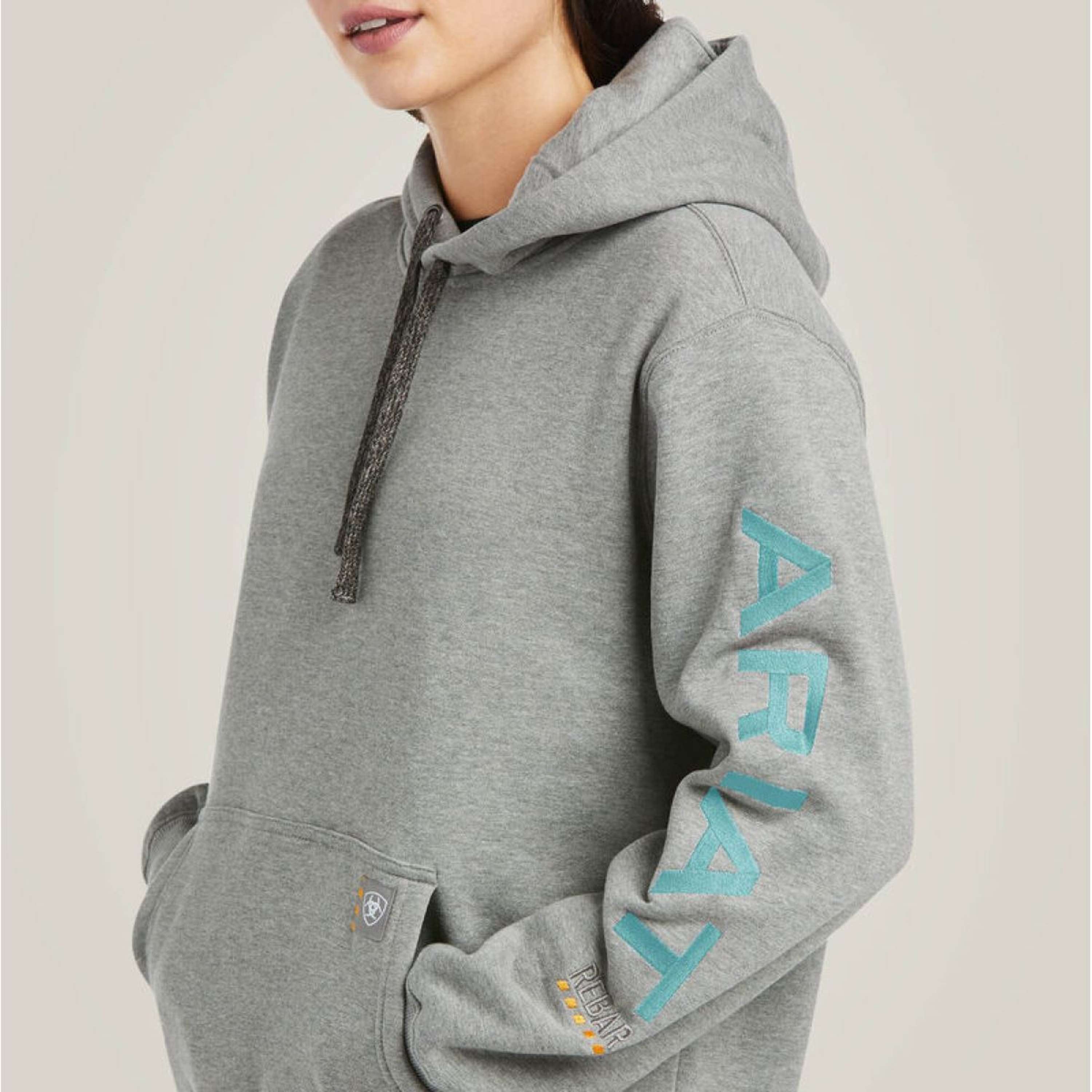 Ariat Hoodie Rebar Graphic Women Heather Grey