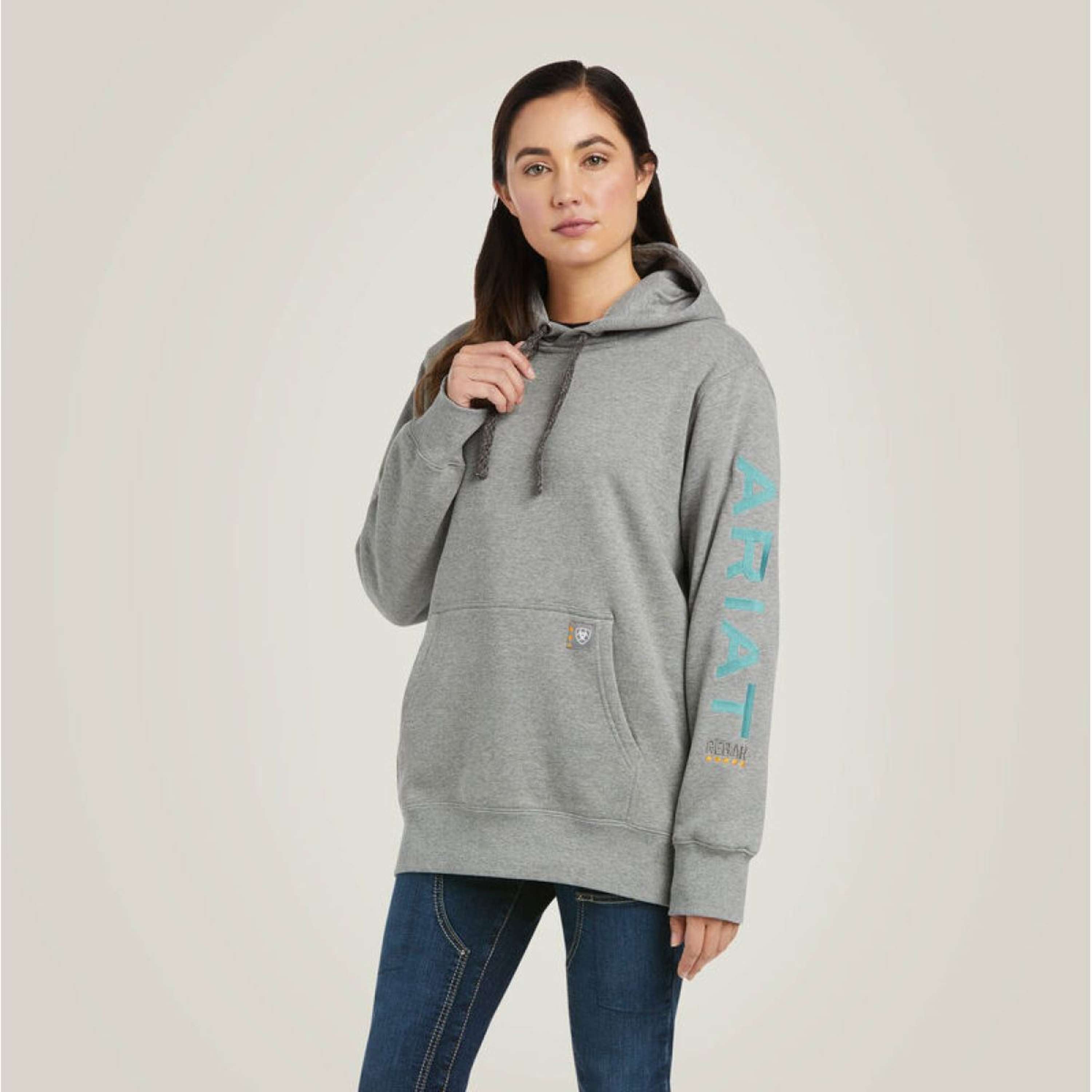 Ariat Hoodie Rebar Graphic Women Heather Grey