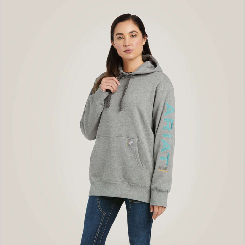 Ariat Hoodie Rebar Graphic Women Heather Grey