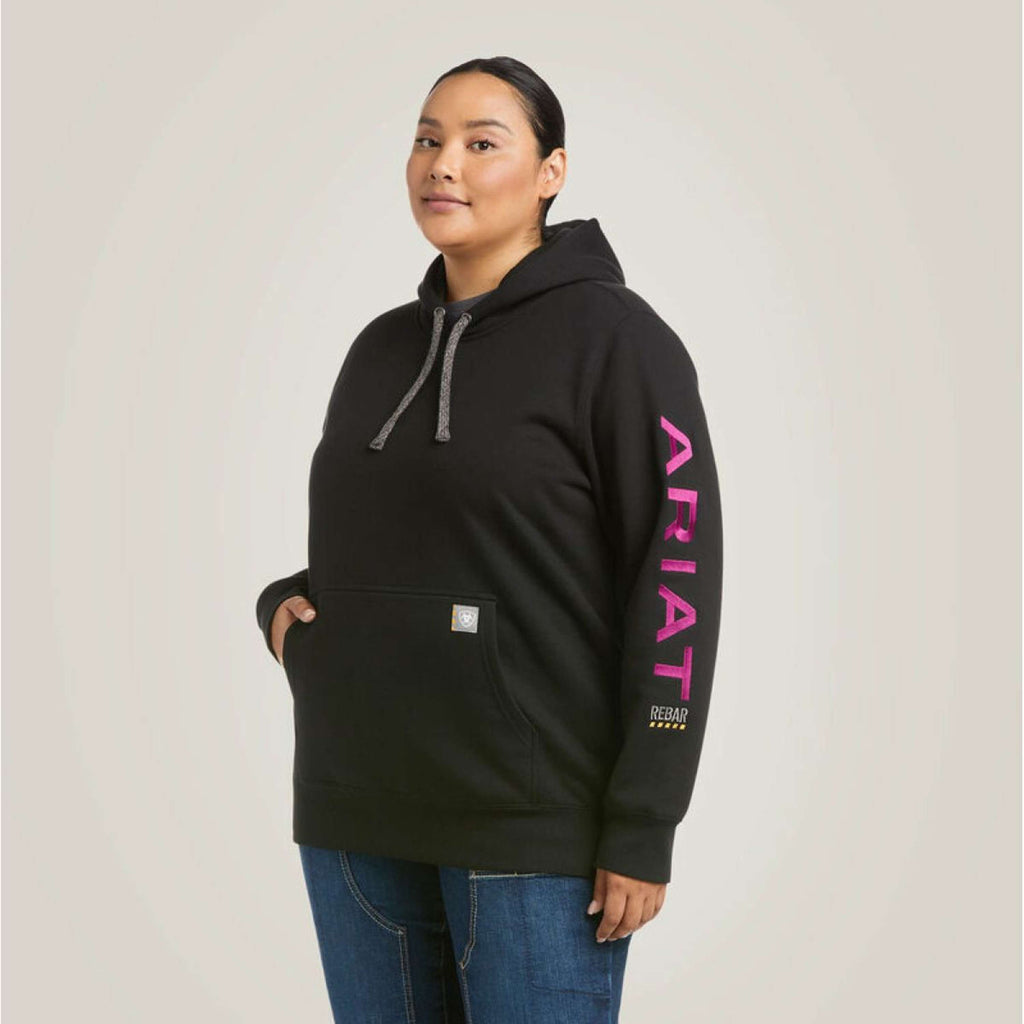 Ariat Hoodie Rebar Graphic Women Black/Purple