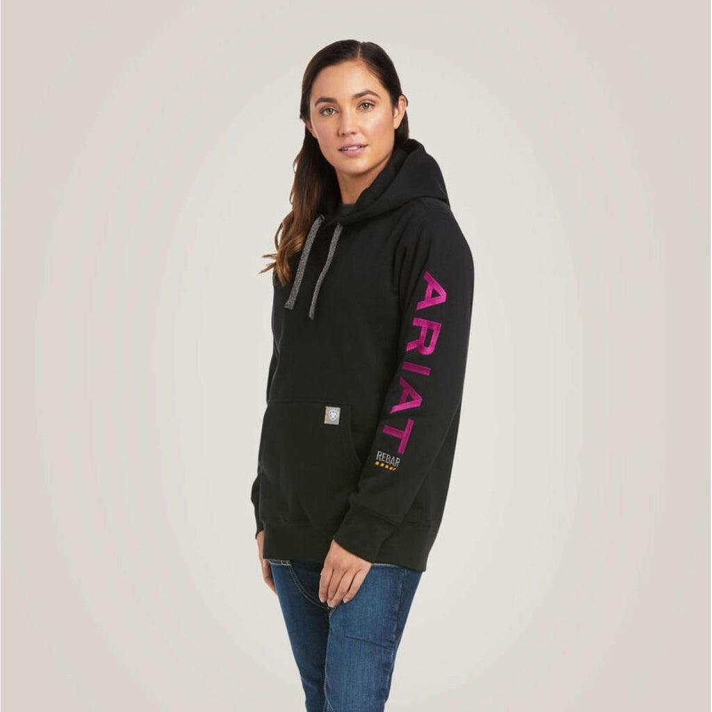 Ariat Hoodie Rebar Graphic Women Black/Purple