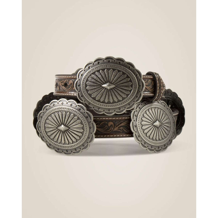 Ariat Belt Oval Concho Diamond Women Tan