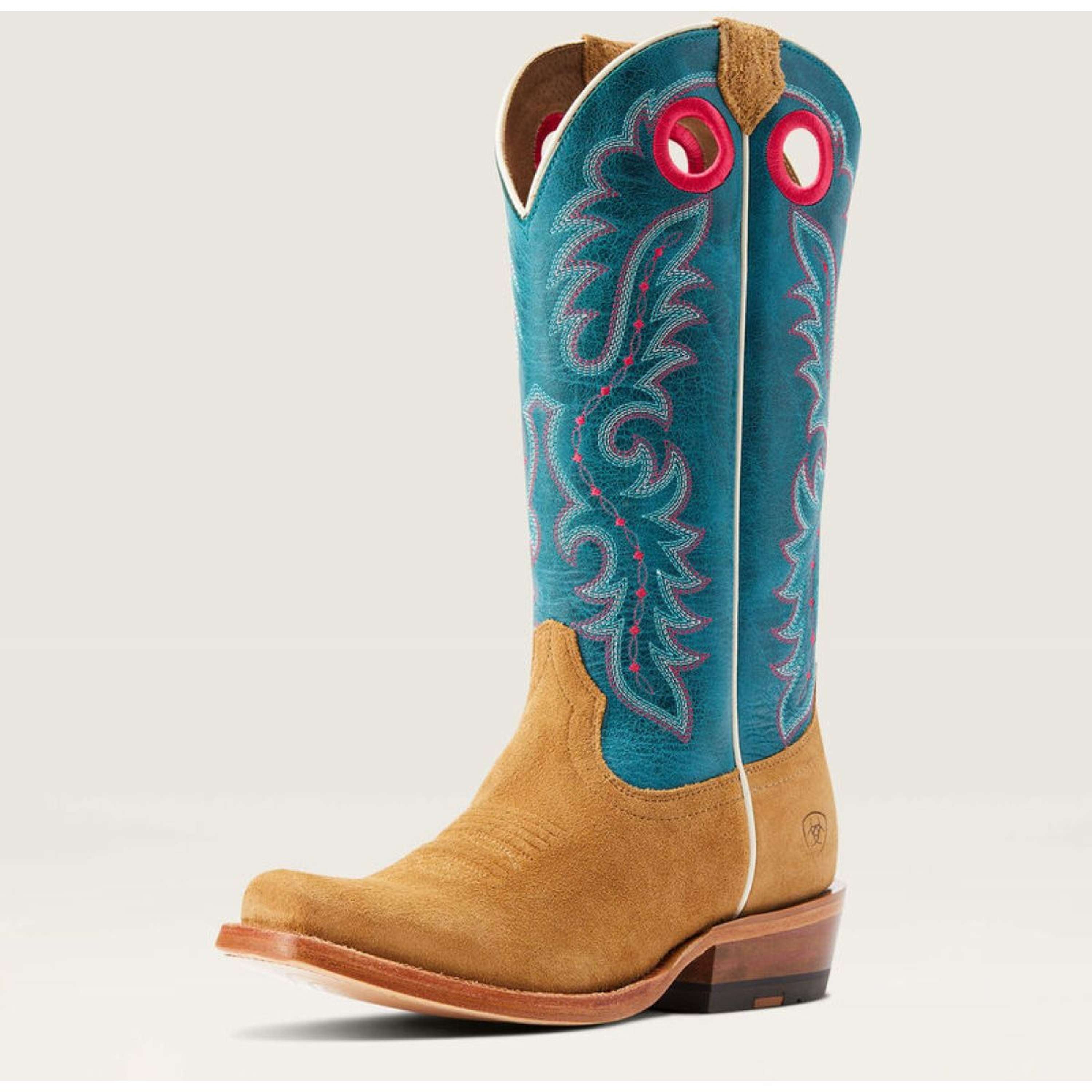 Ariat Western Boots Futurity Boon Women Buckskin Roughout