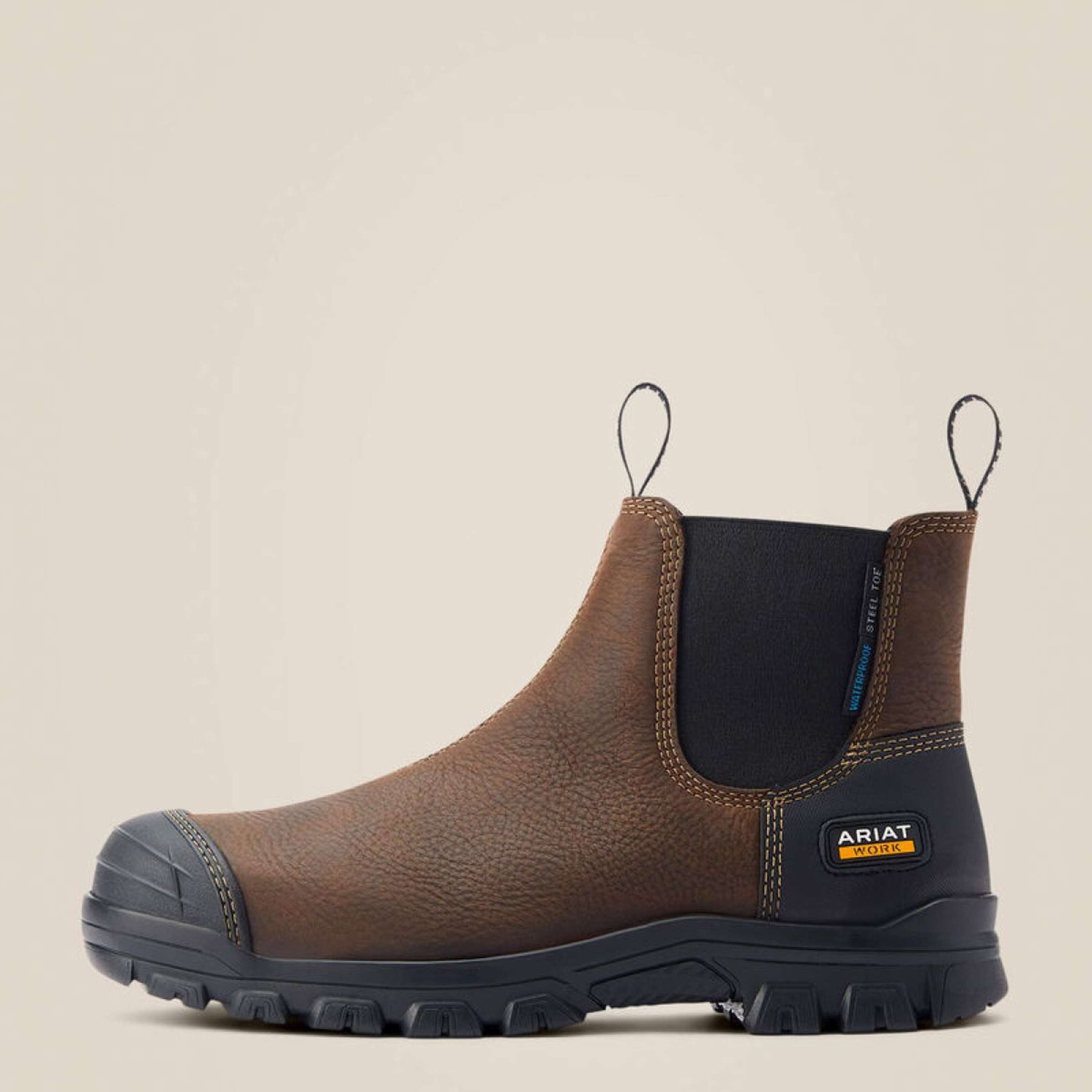 Ariat Jodhpurs Treadfast Chelsea Waterproof Steel Toe Men Darkbrown