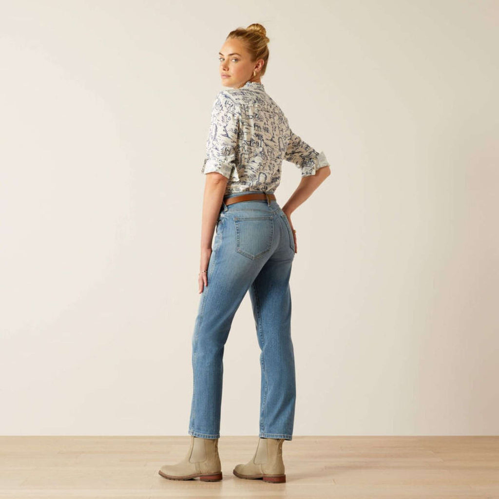 Ariat Jeans High Rise Bridle Slim Straight Leg Women Abeline