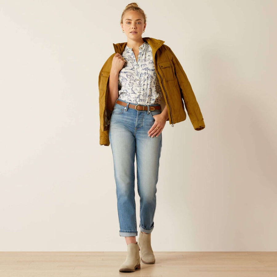 Ariat Jeans High Rise Bridle Slim Straight Leg Women Abeline