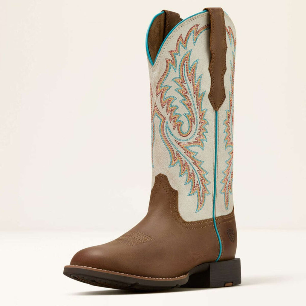 Ariat Western Boots Round Up W Toe Women Sandstorm/Distressed Ivory