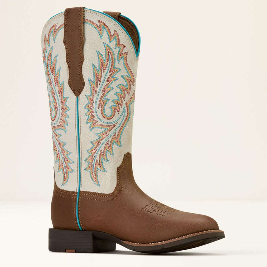 Ariat Western Boots Round Up W Toe Women Sandstorm/Distressed Ivory