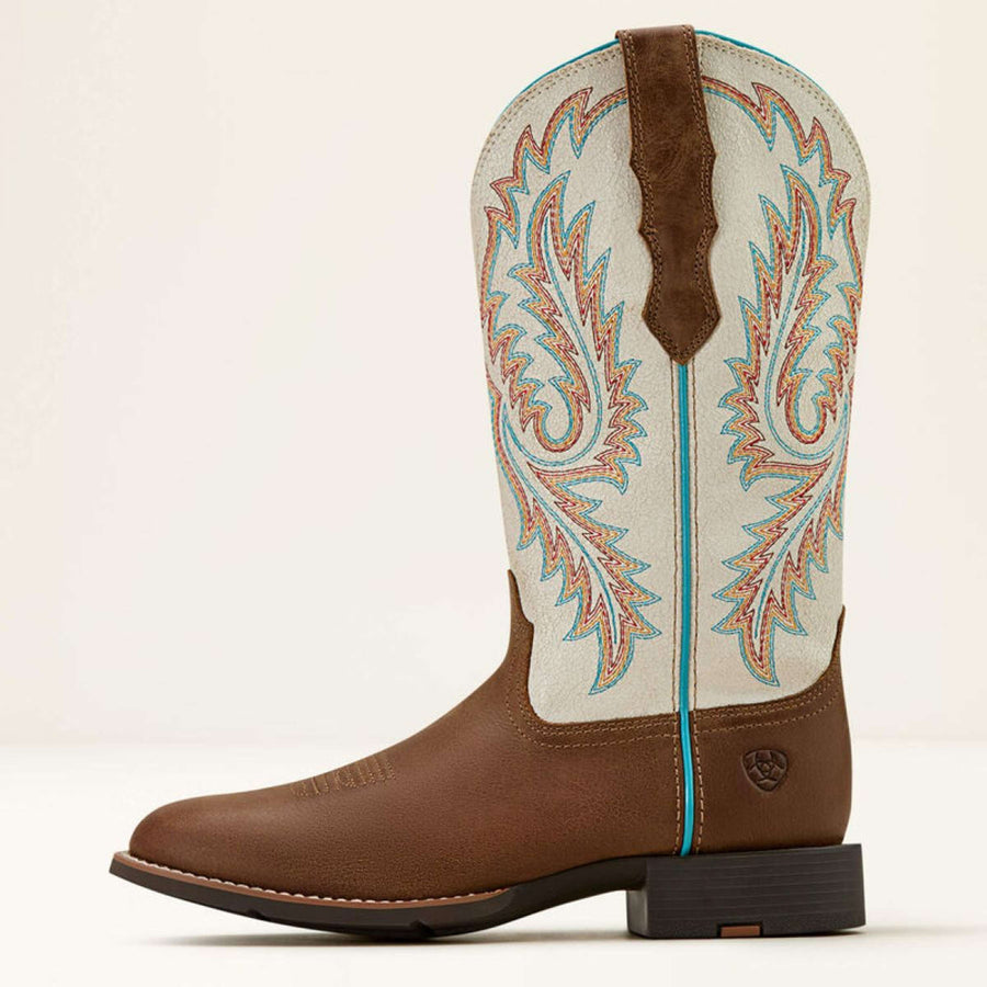 Ariat Western Boots Round Up W Toe Women Sandstorm/Distressed Ivory