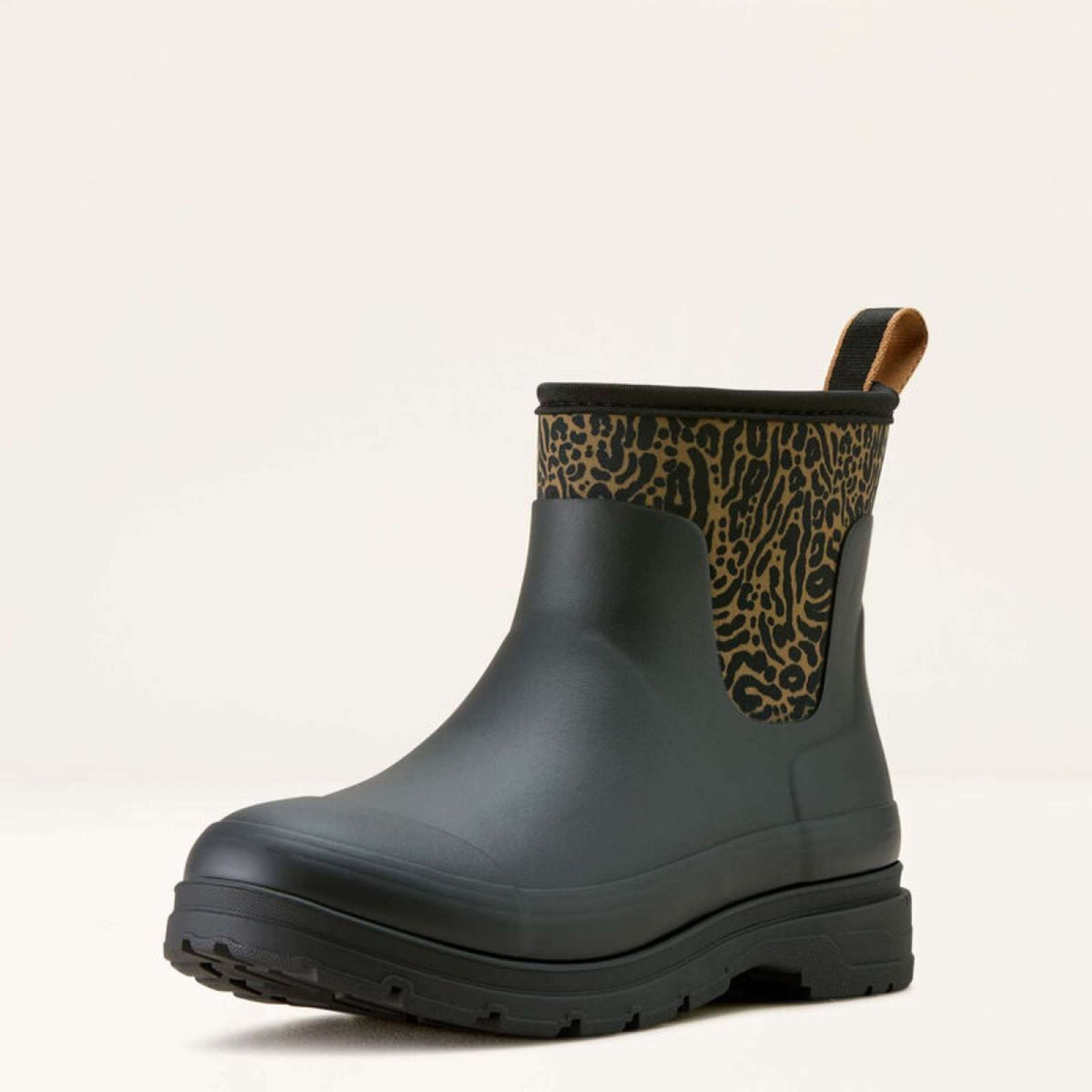 Ariat Rain Boots Kelmarsh Shortie Women Black/Ocelot Print