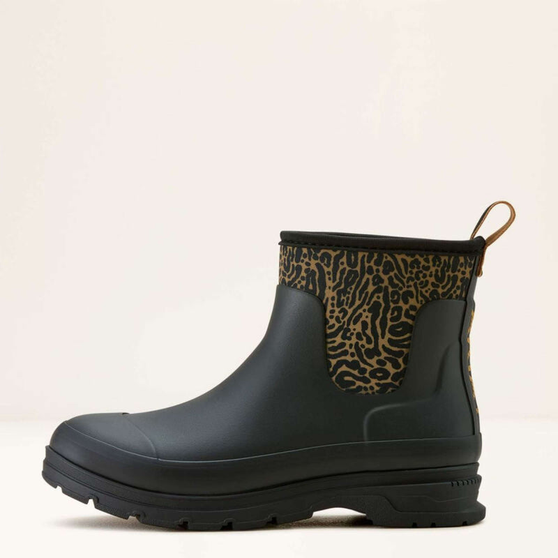 Ariat Rain Boots Kelmarsh Shortie Women Black/Ocelot Print