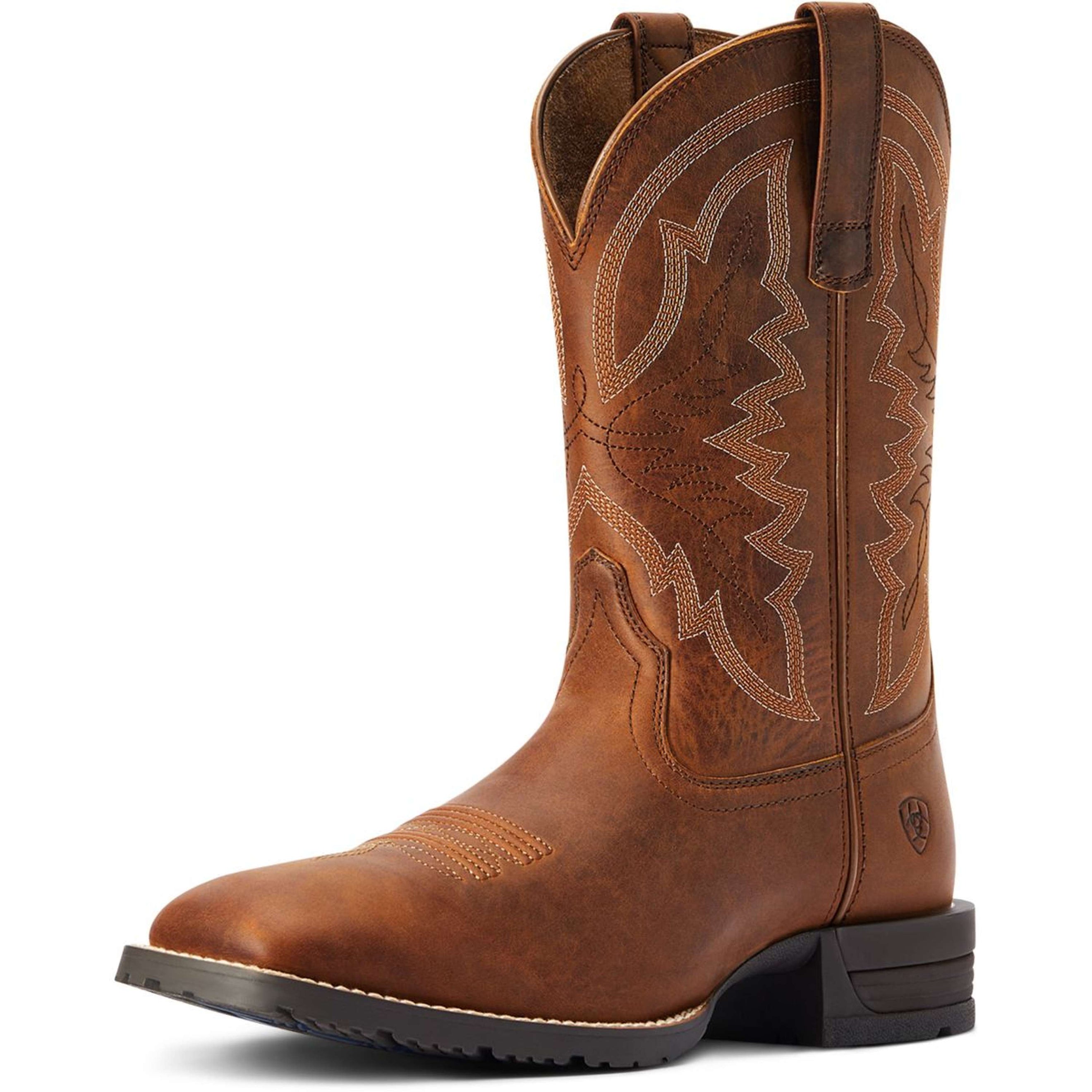 Ariat Western Boots Hybrid Ranchwork Men Thatch Brown