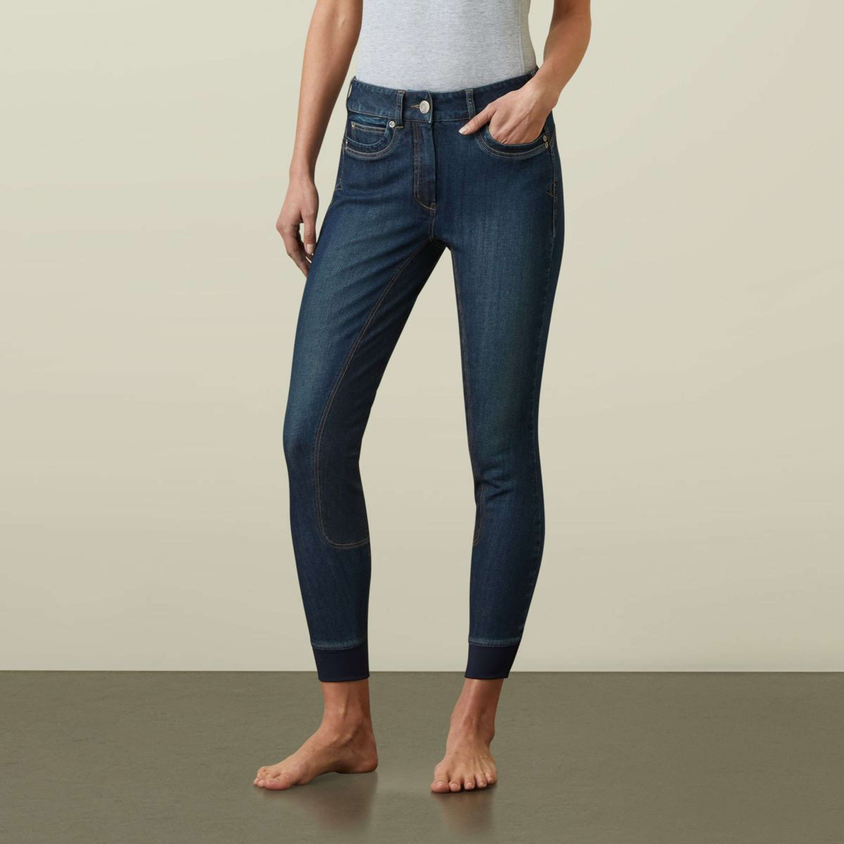 Ariat Breeches Halo Denim Full Seat Navy