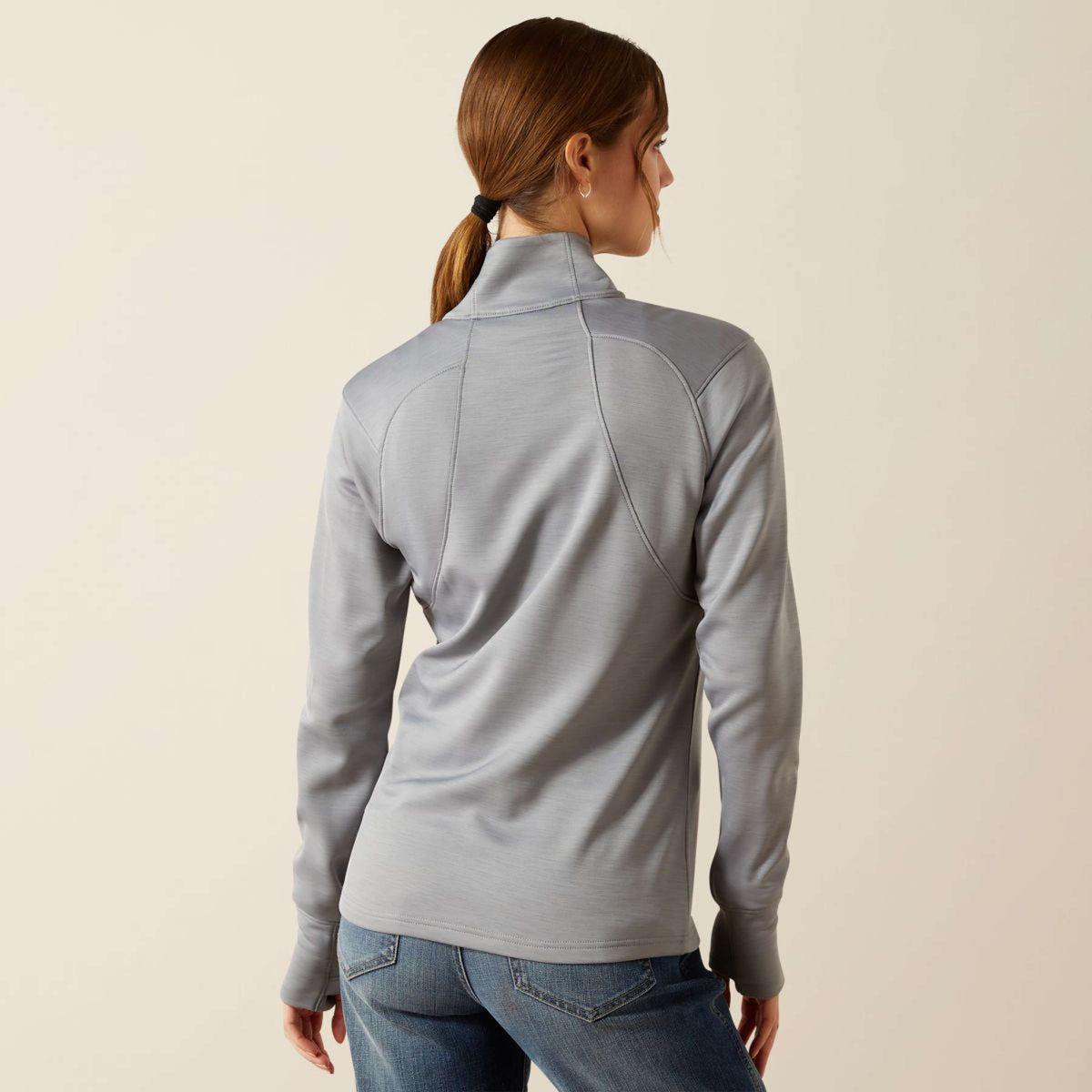 Ariat Shirt Team EQ 1/2 ZP Alloy Heather