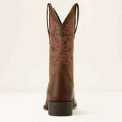 Ariat Western Boots Round Up Wide Square Toe Sassy Brown
