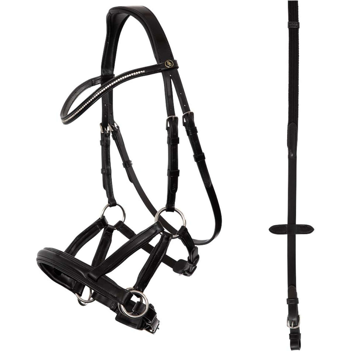 BR Bridle Lewes Side & Pull without Bit Black/Silver