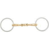 BR Loose Ring Snaffle Soft Contact Curved Double Jointed 12mm