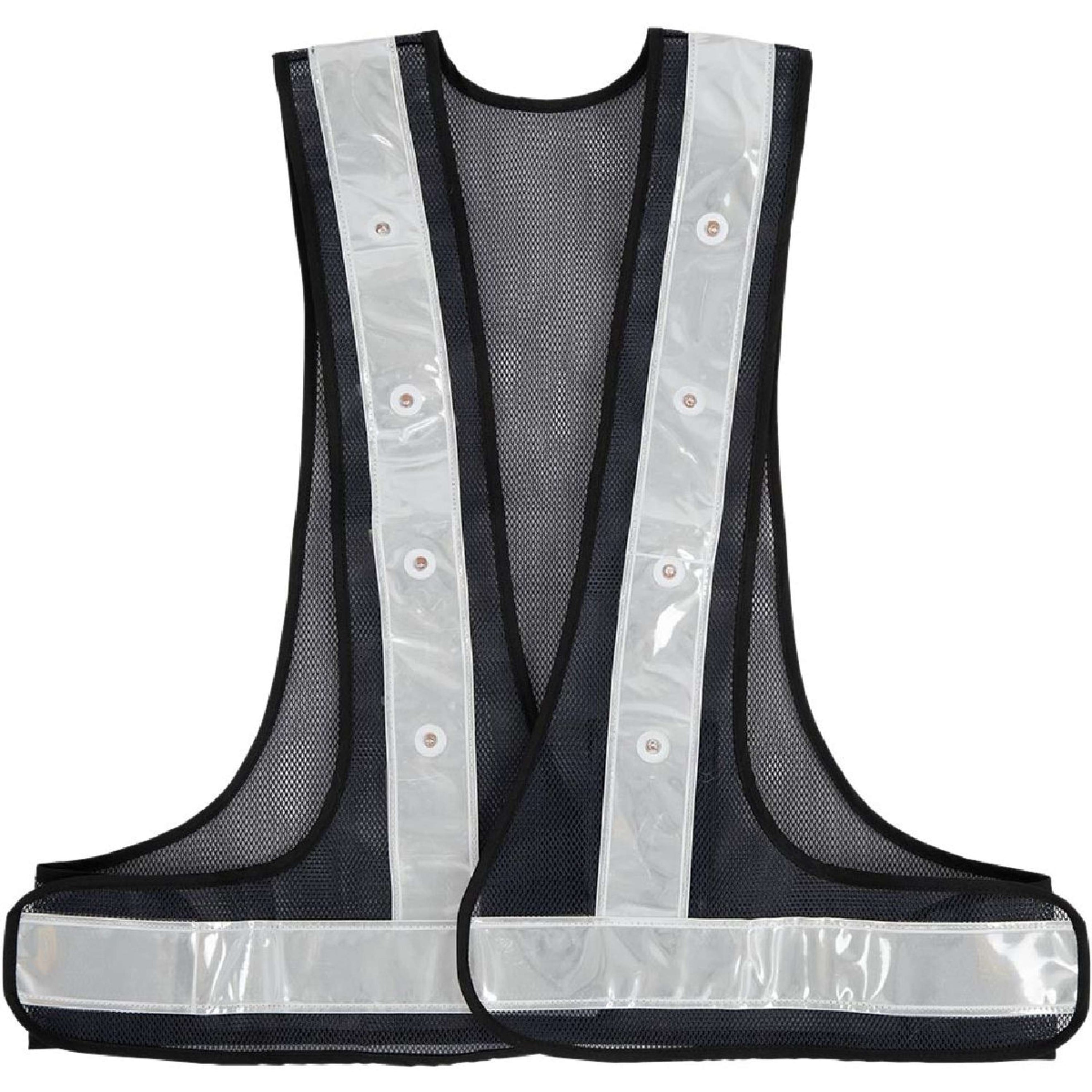 BR Vest Reflective with LED Lights Black/Silver