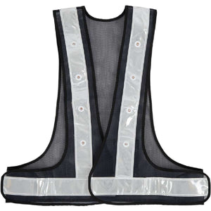 BR Vest Reflective with LED Lights 1 Black/Silver